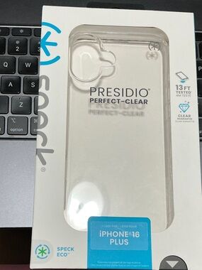 speck Presidio Perfect-Clear Case for iPhone 16 Plus - Clear